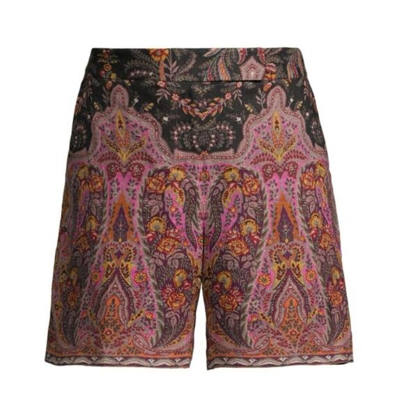 KOBI HALPERIN Andi Paisley Shorts in Black Multi NWT Size XS - Picture 1 of 10